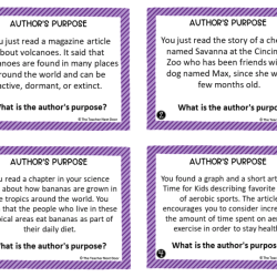 Author's purpose task cards pdf