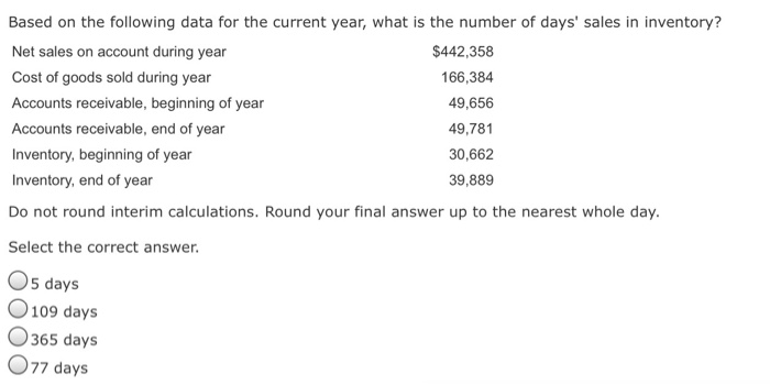 Assume the following sales data for a company