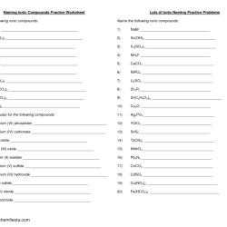 Naming molecular compounds worksheet answers