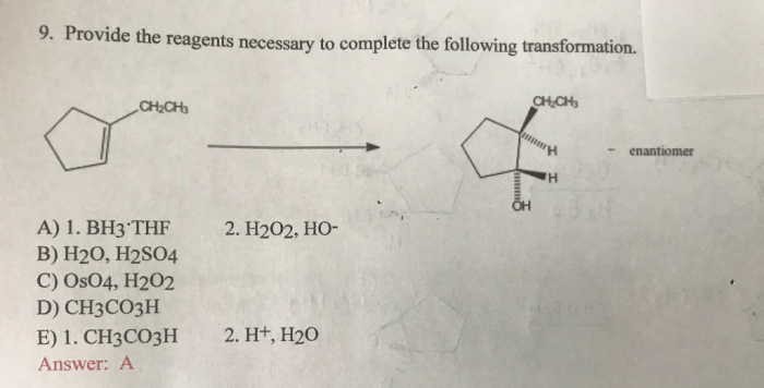 Provide the reagents necessary to complete the following transformation